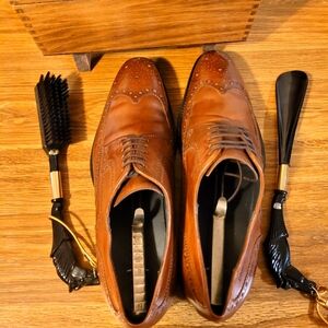 Hugo Boss Men's Lisbon Oxfords Lace-Up Derby Shoes - Medium Brown Size 11